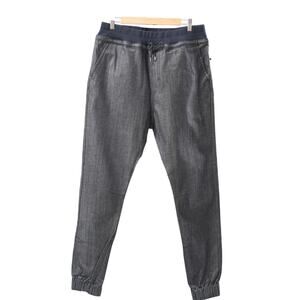 Crooks & Castles Men's Woven Denim Jogger Pants Large Blue Indigo NWT Drawstring